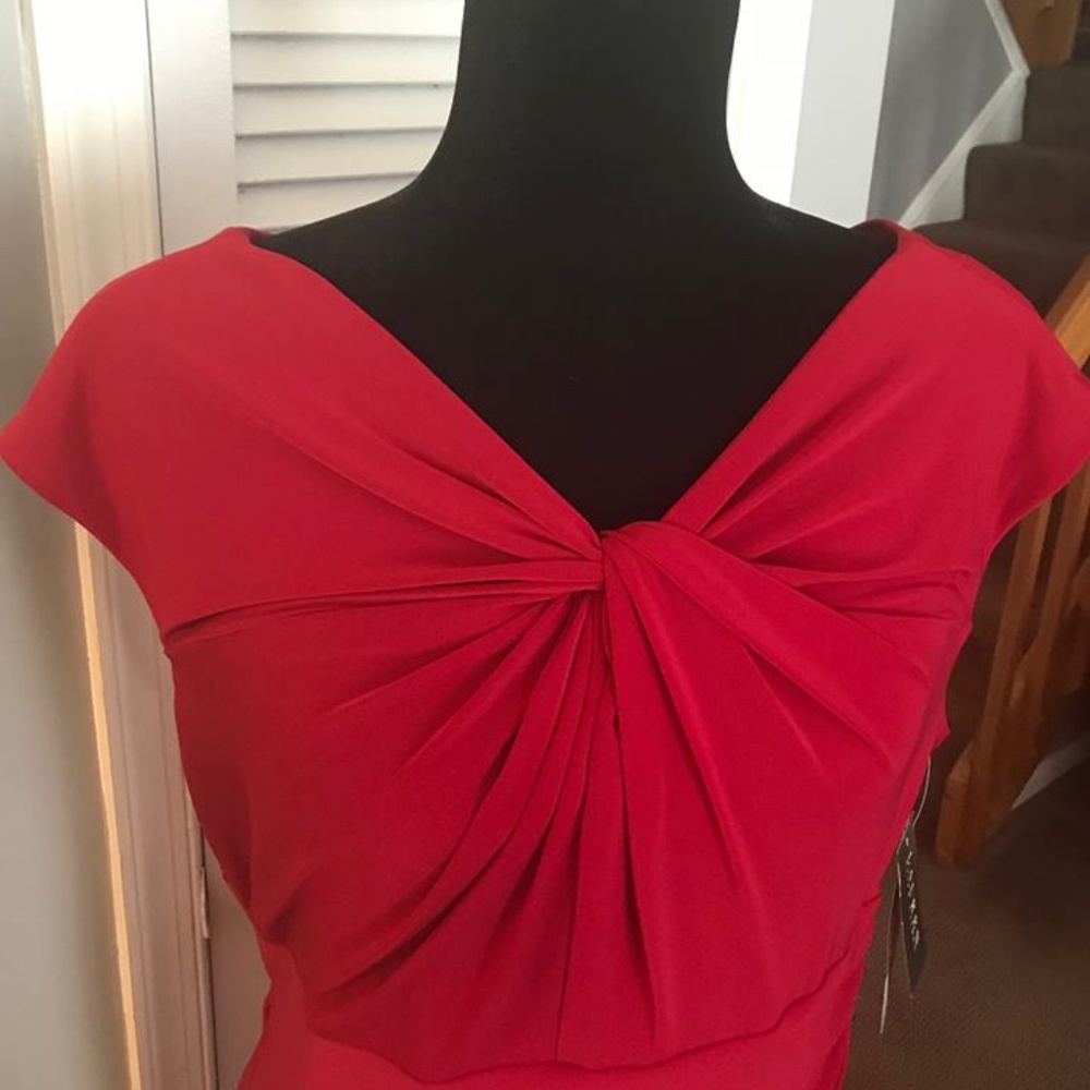 Red LAUREN brand formal dress